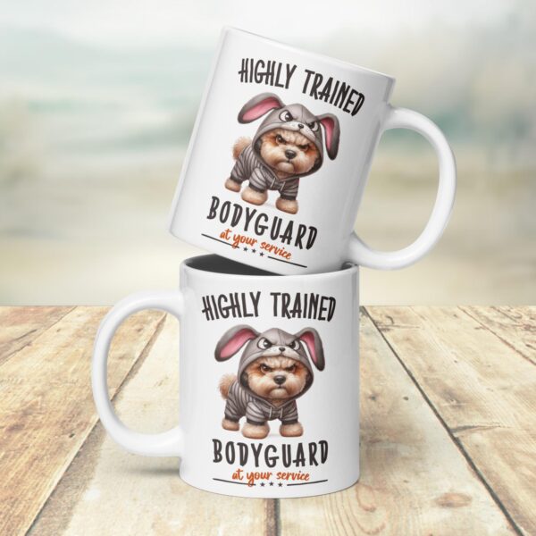 White glossy mug